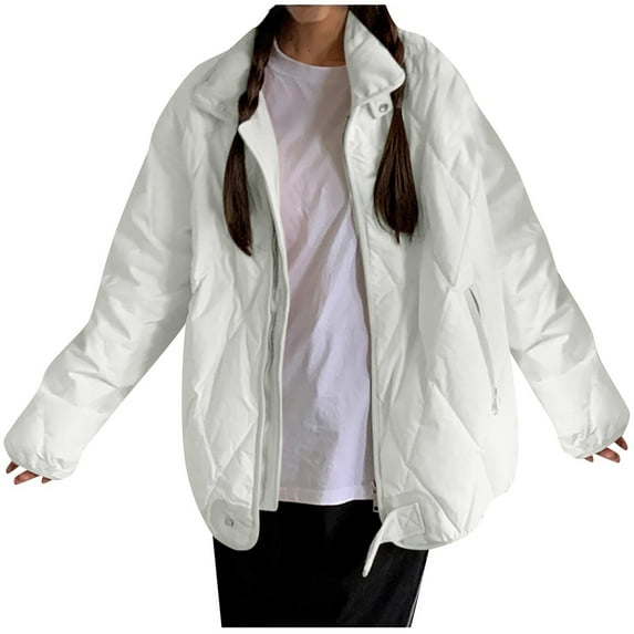 WFJCJPAF Clearance! Winter Coats for Women Plus Size 4X,Fall Fashion Women Casual Comfortable Long Sleeve Zipper Button Pocket Drawstring Parkas