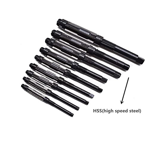 WFLNHB 9 Set High Speed Steel Adjustable Hand Reamers, 15/32 Inch to 1-5/32 Inch Replacement for Drilling Machine and Other Machine
