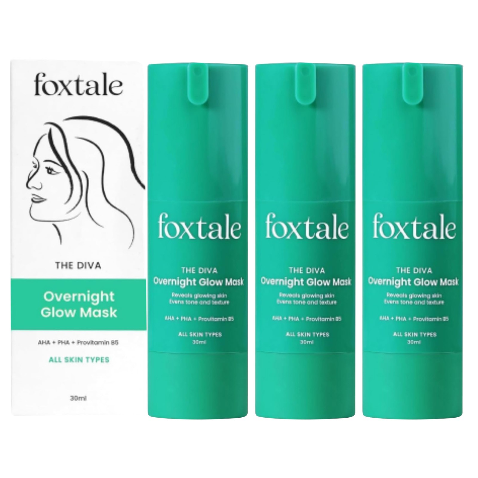 WFPLHFT Foxtale Overnight Glow Mask, Salon Like Brightening Facial Mask