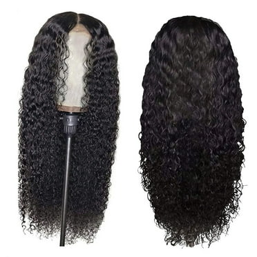 WFPLHFT Wig Front Hair Curly Human Human Hair Glueless Lace Wig