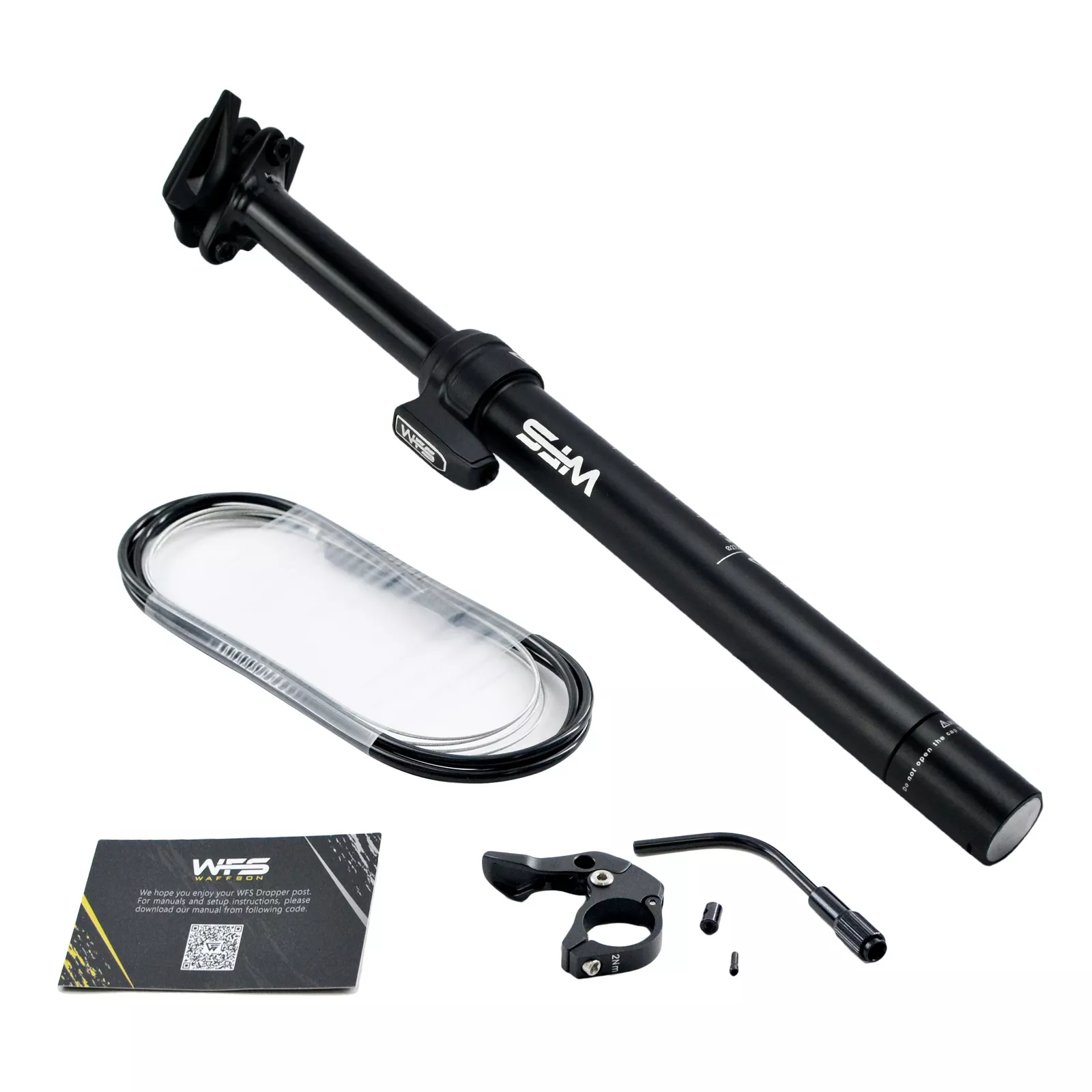 External Dopper WFS Flex Remote External Dropper Post 27.2X395mm Travel 110mm, Black ...