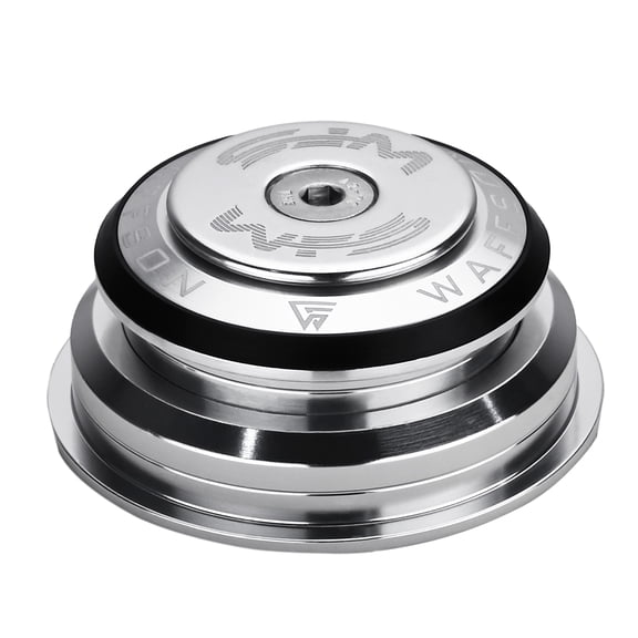 WFS HY713 1-1/8 - 1-1/2 inch Semi-Integrated Threadless Headset 5.4mm Top Cone, Silver, HS05ZQSIL