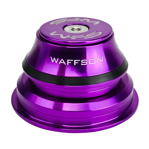 WAFFSON / WFS HY875 1-1/8 -1-1/2 Semi-Integrated Threadless Headset 15.4mm Top Cone,Purple, HS06ZQPUR