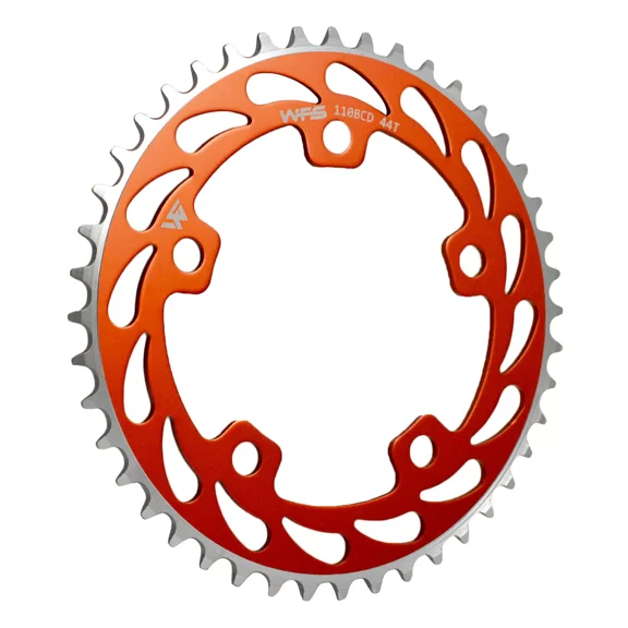 WFS Helix Chainring 44T 1/8" 110mm Old School BMX Single Speed Fixie , Orange # WFS3061