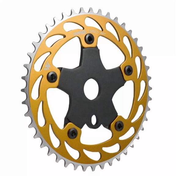 WFS Helix Chainring w/ Spider Sprocket 44T 1/8" 110mm Old School BMX , Gold #WFS3067