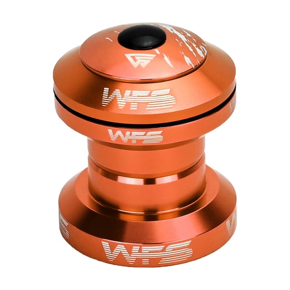WFS NV.28 1 Inch CNC Alloy Threadless Headset with Top Cap , Orange, HS02ZQORG