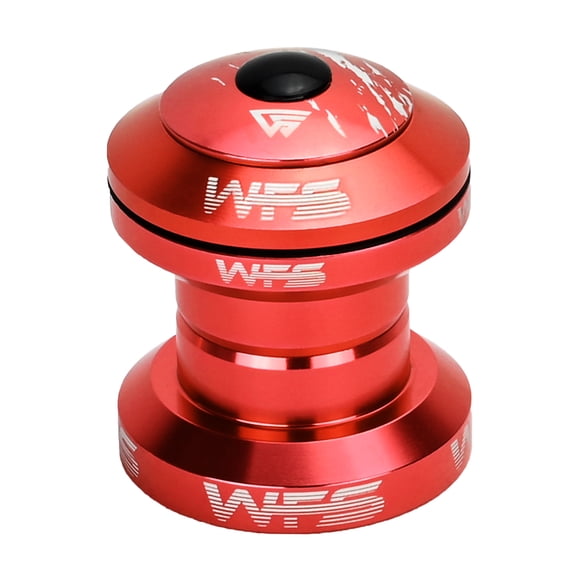 WFS NV.28 1 Inch CNC Alloy Threadless Headset with Top Cap , Red, HS02ZQRED