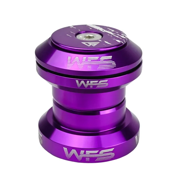 WFS NV.37 1-1/8 inch CNC Threadless MTB Road Headset with Top Cap , Purple, HS01ZQPUR