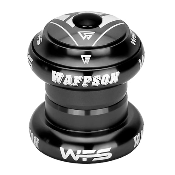 WAFFSON / WFS NV.58 1-1/8 inch CNC Threadless Headset with Top Cap , Black, HS04ZQLBK