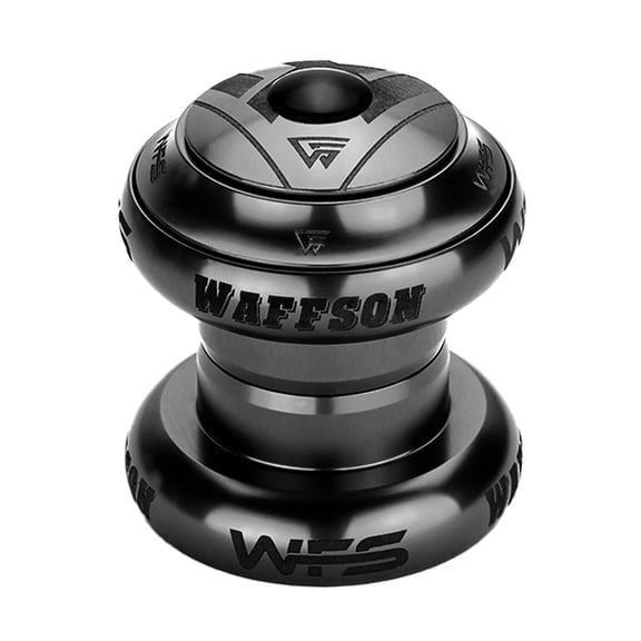 WFS NV.73 1 Inch CNC Alloy Threadless Headset with Top Cap , Black, HS03ZQLBK