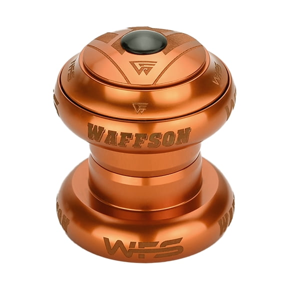 WFS NV.73 1 Inch CNC Alloy Threadless Headset with Top Cap , Orange, HS03ZQORG