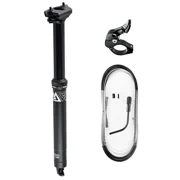 WAFFSON / WFS Orvane 30.9x387mm 125mm Travel Air-Adjust Dropper Post Internal Routing Seatpost, Black, SP06JD30.9X387BLK