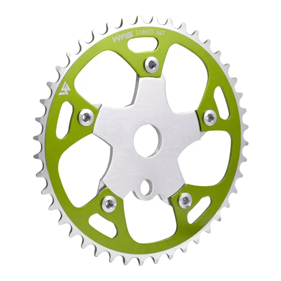 WFS Pulsar Chainring w/ Spider Sprocket 44T 1/8" 110mm Old School BMX , Green #WFS3087