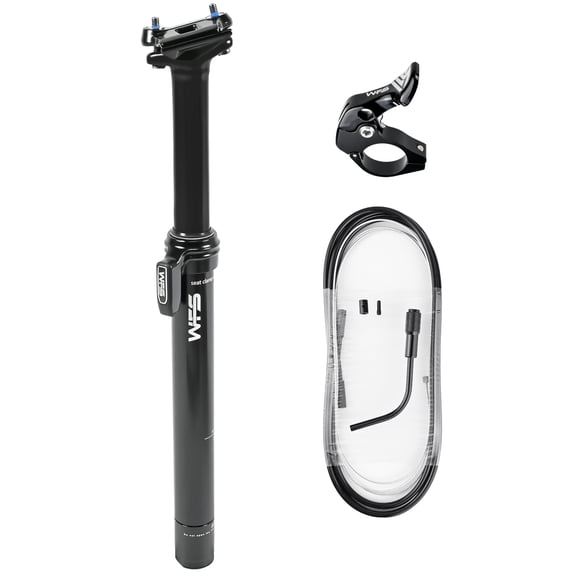 WAFFSON / WFS TerraX External Dropper Post 31.6x400mm, 125mm Travel, Alloy, Black , SP01JD31.6X400BLK