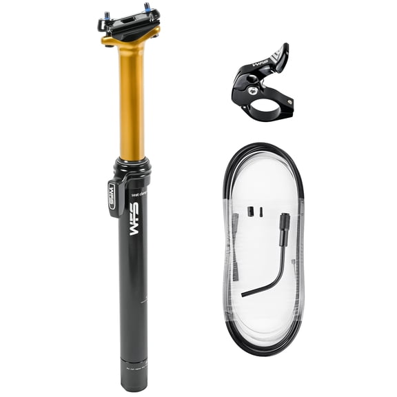 WAFFSON / WFS TerraX External Dropper Post 31.6x489mm, 170mm Travel, Remote, Factory Gold ,SP01JD31.6X489GLD