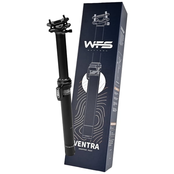 WAFFSON / WFS Ventra 30.9x392mm External Suspension Dropper Post Air Adjustable, Black, SP08JD30.9X392BLK