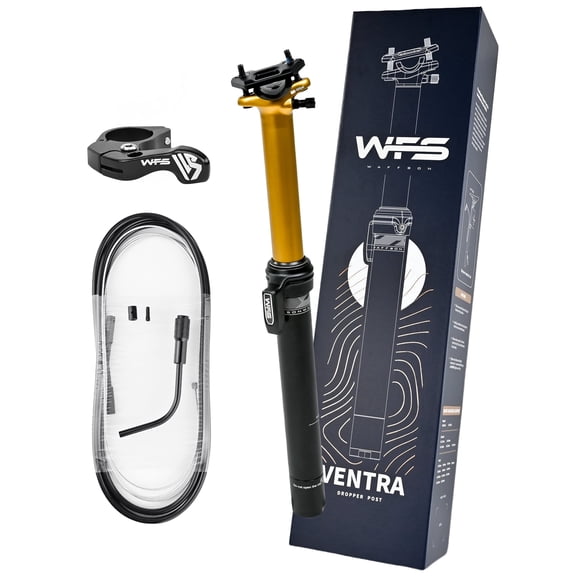 WAFFSON / WFS Ventra 31.6x352mm External Suspension Dropper Post Air Adjustable, Gold ,SP08JD31.6X352GLD
