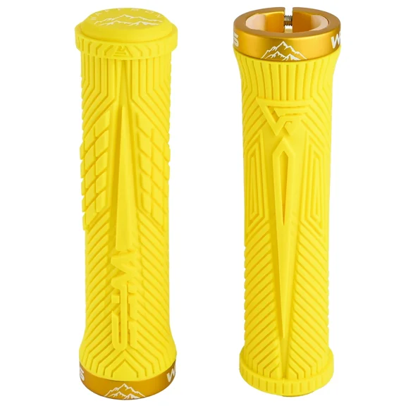 WFS Volatus MTB Grip  Lock-on, Anti-Slip, Single Clamp Bike Handle  Yellow, GP25HH-YEL