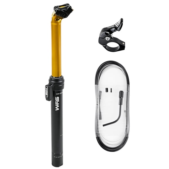 WAFFSON / WFS Vresa Remote External Dropper Post 30.9X315 mm Travel 80mm, Gold, SP02JD30.9X315GLD