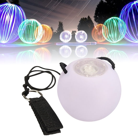 WFSCRD LED Poi Balls Set -Multi-Mode Light Color Changing Glow Toys For Flow Arts Beginners & Dance Performance, White