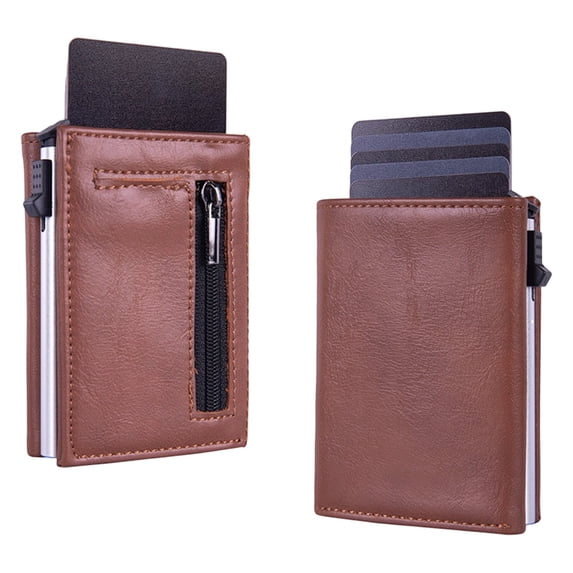 WFSCRD Wallet For Men 2.0 Pop Up Wallet For Men 8-11 Cards, Leisure | With RFID Protection Quick Access Cards Pocket Zipper For Travel And Daily