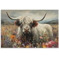 thumbnail image 1 of WFSposter Animal Cow Posters Canvas Wall Art Flower Staring Decor Wall Painting Art Prints Decorations for Bedroom Living Room Office Aesthetic Unframe 12x18inch, 1 of 6