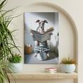 thumbnail image 1 of WFSposter Bathroom Decor Poster,Italian Greyhound Wall Art, Funny Bathroom Print,Dog in Toilet, Bathroom Art, Whimsy Animal Art, 12X16 Framed, 1 of 7