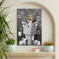 thumbnail image 1 of WFSposter Beagle Dog Sitting on Toilet Wall Art Bathroom Dog Wall Decor Black and White Animal Bathroom Funny Pictures Farmhouse Dog Wall Décor for Toilet Bathroom Framed Artwork 12x16in, 1 of 7