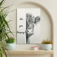 thumbnail image 1 of WFSposter Black and White Framed Canvas Print Bathroom Decor Wall Art Highland Cow Bathroom Wall Art,12x16In, 1 of 7