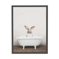 thumbnail image 1 of WFSposter Bunny in Rustic Bath Framed Canvas Wall Art Art Studio, 18x24 Gold, Modern Fun Decorative Bathtub Wall Art for Home Décor, 1 of 7
