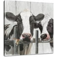 thumbnail image 1 of WFSposter Couple Cow Pictures Wall Decor, Love themed Canvas Wall Art Print, curious cow Painting Poster, funny farm animal Mural for Bedroom Bathroom and Kitchen Framed 12"x12", 1 of 6