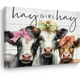 thumbnail image 1 of WFSposter Cow Pictures Wall Decor Farmhouse Wall Decor Cow Wall Art Funny Cow Gifts Rustic Vintage Country Framed Poster Artwork Prints Pictures for Home Farmhouse Bathroom Bedroom Living Room, 1 of 6