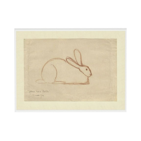 WFSposter Framed Canvas Prints Art Vintage Decor, Sketch Easter Rabbit Antique Painting, Rustic Spring Wall Art for Living Room Bedroom Home Bathroom Wall Decor, 12x16in