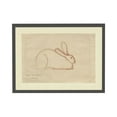 thumbnail image 1 of WFSposter Framed Canvas Prints Art Vintage Decor, Sketch Easter Rabbit Antique Painting, Rustic Spring Wall Art for Living Room Bedroom Home Bathroom Wall Decor, 12x16in, 1 of 7
