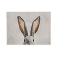 thumbnail image 1 of WFSposter Framed Canvas Wall Art Funny Easter Bunny Prints Wall Decor Cute Rabbit Ears Pictures Aesthetic Room Décor Animals Artwork for Kids Room, Living Room, Bedroom or Festive Spaces 12x16In, 1 of 7