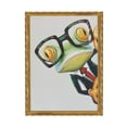 thumbnail image 1 of WFSposter Frog Painting Funny Animal with Glasses Canvas Art Framed Frog Picture Wall Decor for Bedroom Bathroom Gentleman Frog Poster, 1 of 5