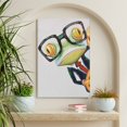 thumbnail image 1 of WFSposter Frog Painting Funny Animal with Glasses Canvas Art Framed Frog Picture Wall Decor for Bedroom Bathroom Gentleman Frog Poster, 1 of 7