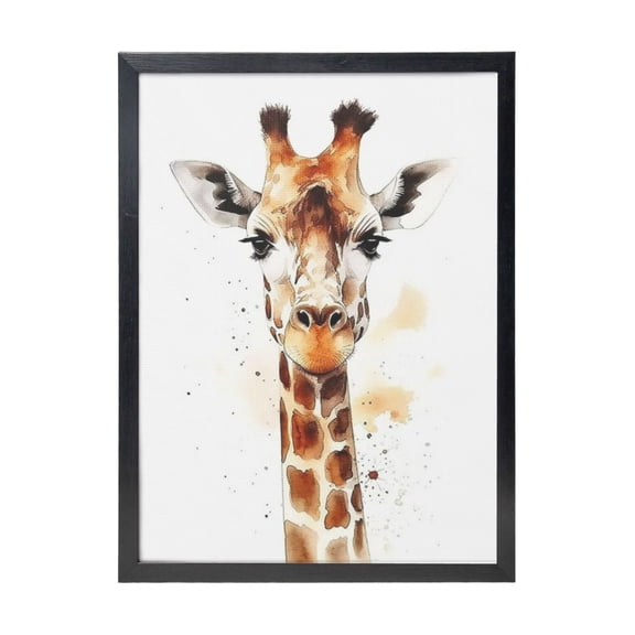 WFSposter Giraffe Canvas Wall Art Cute Giraffe Head Poster Print Watercolor Animal Painting Kids Room Gardening Decoration
