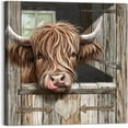 thumbnail image 1 of WFSposter Highland Cow Wall Decor, Farmhouse Wall Art Canvas Print Pictures of Brown Cow Artwork for Gift Hanging in Bathroom, Dining Room, Kitchen, Office, Living Room, Bedroom, 1 of 6