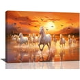 thumbnail image 1 of WFSposter-Horse Sunset Large Wall Art Animal Running Horses Pictures Wall Decor Horse Mountain Canvas Painting Modern Artwork Home Decoration for Living Room Bedroom Office, 1 of 6