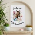 thumbnail image 1 of WFSposter Just A Girl Who Loves Horses Flower Horse Floral Canvas Wall Art Prints Artwork Signs Framed for Home Bedroom Living Room Girls Bedroom Dorm Decor,Horse Lovers Horse Riders Girls, 1 of 7