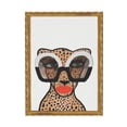 thumbnail image 1 of WFSposter Kate and Laurel Sylvie Cheetah Canvas Wall Art,Kendra Dandy of Bouffants and Broken Hearts, 18x24 Black, Modern Animal Art Decor for Wall, 1 of 5