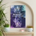 thumbnail image 1 of WFSposter Mindset is Everything Inspirational Wall Art Small Cat and Big Tiger Print Artwork Painting Home Decor, 1 of 7