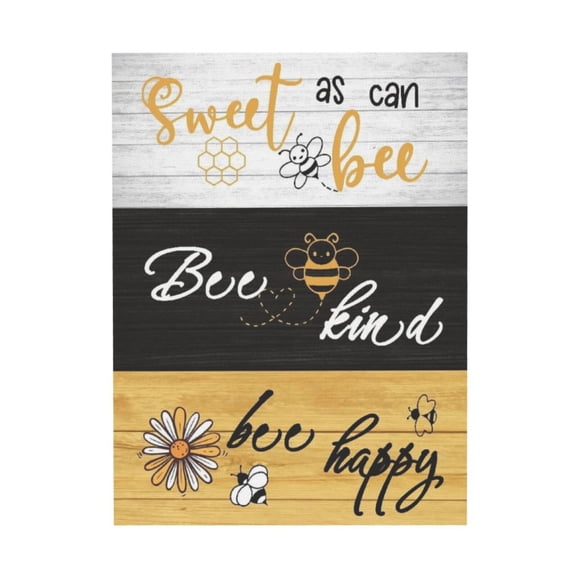 WFSposter Modern Rustic Honey Bee Canvas Wall Art,Funny Bee Home Decor Wall Art Canvas Painting Framed Ready to Hang for Home Farmhouse Kitchen Dining Living Room Wall Decor-12x16