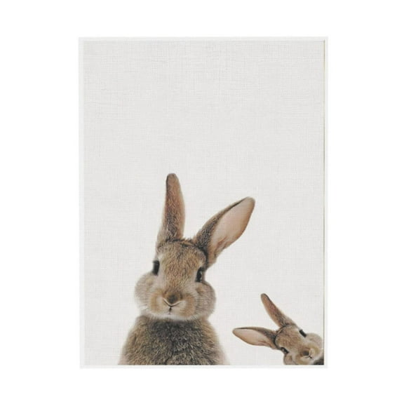 WFSposter Rabbit Canvas Wall Art Cute Animal Artwork Nursery Bunny Picture Baby Animal Painting Funny Animal Art Print Bunny Rabbit Wall Art Watercolor Nursery Print Bunny Poster for Girls Room