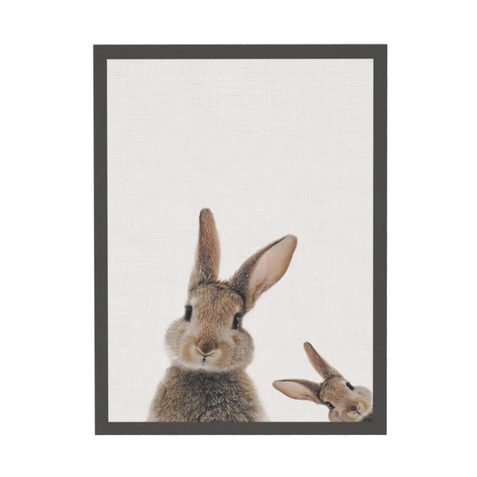 WFSposter Rabbit Canvas Wall Art Cute Animal Artwork Nursery Bunny ...