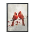 thumbnail image 1 of WFSposter Red Cardinal Canvas Wall Art Cardinal Bird Standing on a Branch Picture Prints Winter Animal Painting Christmas Wall Decor Artwork Framed Grey,12x18", 1 of 7