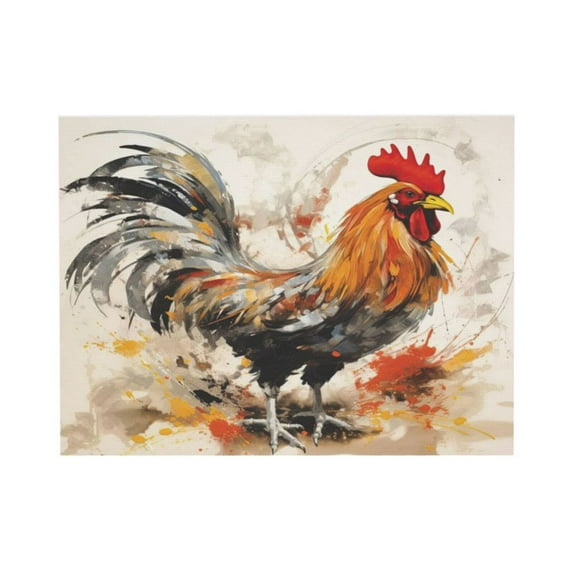 WFSposter Rooster Kitchen Decor Wall art - Farmhouse Canvas Painting Picture Prints Artwork for Home Decor