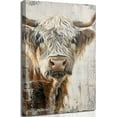 thumbnail image 1 of WFSposter Vintage Highland Cattle Canvas Wall Art Countryside Scottish Cow Painting Picture Wall Decor Farmhouse Poster Print Artwork for Living Room Bedroom Bathroom Home Decoration, 1 of 6