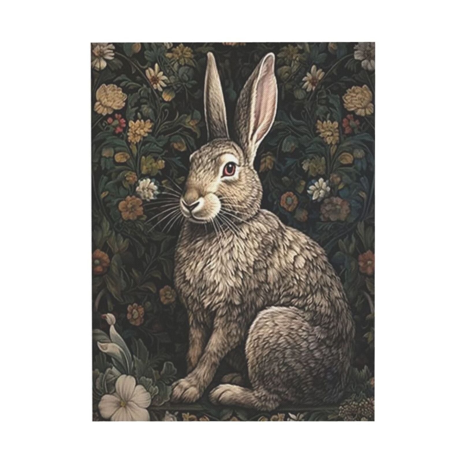 WFSposter Vintage Inspired White Rabbit Art Print Poster, Retro Animal ...